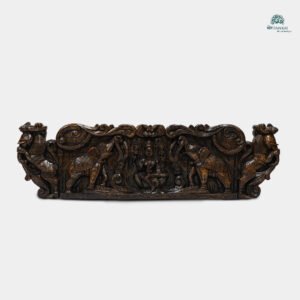 Handcrafted Wooden Panel featuring Goddess Lakshmi