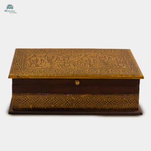 Handcrafted Brass and Wood Utility Box (teabag box)