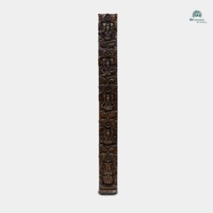 Hand-carved Wooden Ganesha Vertical Panel