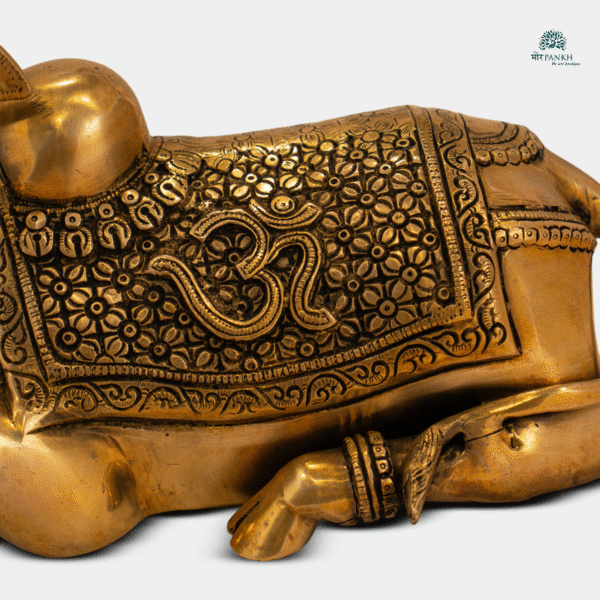 Handcrafted Brass Nandi Bull - Image 3