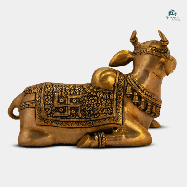 Handcrafted Brass Nandi Bull - Image 2