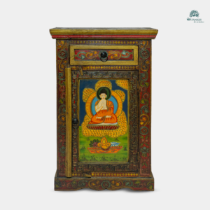 Handcrafted Wooden Buddha Cabinet 