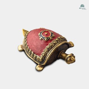 Dhokra Brass Turtle With Handcrafted Motif - A Tribal Masterpiece