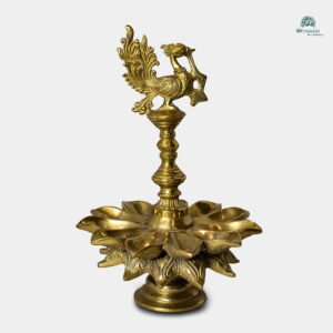 Lotus Radiance Brass Diya