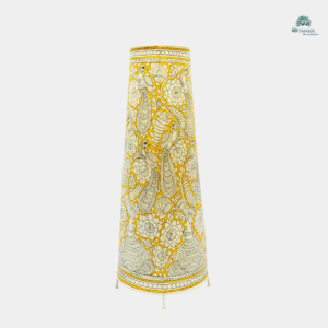 Handpainted Leather Lamp – Floral Vine Floor Lamp