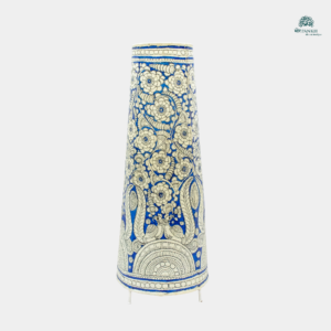 Handpainted Leather Lamp – Twin Peacock Floor Lamp