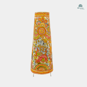 Handpainted Leather Lamp – Multicolour Floor Lamp